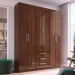 Guarda-Roupa Casal 6 Portas 3 Gavetas Cacau Rp3631 - Decibal