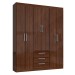 Guarda-Roupa Casal 6 Portas 3 Gavetas Cacau Rp3631 - Decibal