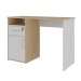 Mesa Escrivaninha Hall 1 Porta 1 Gaveta Carvalho/Branco - Artany