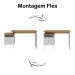 Mesa Escrivaninha Plus 2 Gavetas Olmo/Branco - Artany