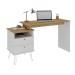 Mesa Escrivaninha Plus 2 Gavetas Olmo/Branco - Artany