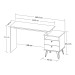 Mesa Escrivaninha Plus 2 Gavetas Olmo/Branco - Artany