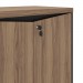 Armário para Escritório 2 Portas Nogal/Preto - Artany Móveis