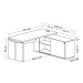 Mesa para Escritório Gerencia 1 Porta Freijó/Branco - Artany Móveis