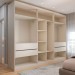 Guarda-Roupa Casal Madalena 6 Portas 4 Gavetas 100% Mdf com Espelho Off White/Peroba - Panorama Móveis