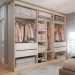 Guarda-Roupa Casal Madalena 6 Portas 4 Gavetas 100% Mdf com Espelho Off White/Peroba - Panorama Móveis