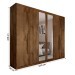 Guarda-Roupa Casal Madalena 6 Portas 4 Gavetas 100% Mdf com Espelho Brauna - Panorama Móveis