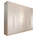 Guarda-Roupa Casal Madalena 6 Portas 4 Gavetas 100% Mdf Off White - Panorama Móveis
