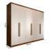 Guarda-Roupa Casal Madalena 6 Portas 4 Gavetas 100% Mdf Brauna/Off White - Panorama Móveis