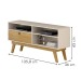 Rack para TV Até 50 Polegadas Huston 1 Porta Off White/Cinamomo - Valdemóveis