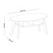 Mesa de Centro Diva 2 Nichos Off White/Cedro - Pnr Móveis