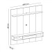 Painel para TV Até 75 Polegadas Grécia 1 Porta com Led Cinamomo/Off White - Pnr Móveis