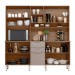 Cozinha Compacta Amora 10 Portas 2 Gavetas Amêndola Touch/Nude Prime Tx - Demóbile