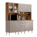 Cozinha Compacta Amora 10 Portas 2 Gavetas Amêndola Touch/Nude Prime Tx - Demóbile