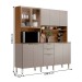 Cozinha Compacta Amora 10 Portas 2 Gavetas Amêndola Touch/Nude Prime Tx - Demóbile