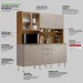 Cozinha Compacta Amora 10 Portas 2 Gavetas Amêndola Touch/Nude Prime Tx - Demóbile