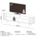 Rack para TV Até 60 Polegadas Blumenau 100% Mdf 2 Gavetas Freijó/Preto - Panorama Móveis