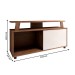 Rack com Painel para TV Até 50 Polegadas Orlando 1 Porta de Correr Mocaccino 3d - Panorama Móveis
