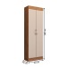 Armário Multiuso Clean 2 Portas Natura/Off White - Panorama Móveis