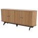 Balcão Buffet Premium 100% Mdf 4 Portas 1 Prateleira Freijó/Preto - Panorama Móveis