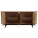 Balcão Buffet Premium 100% Mdf 4 Portas 1 Prateleira Freijó/Preto - Panorama Móveis