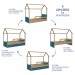 Cama Infantil Bicama Soninho Oak/Azul - Panorama Móveis