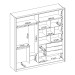 Guarda-Roupa Casal Belga 2 Portas 3 Gavetas Nogueira Touch/Preto Prime Tx - Demóbile
