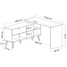 Mesa Escrivaninha Dubai 1 Porta Carvalho/Branco - Artany