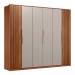 Guarda-Roupa Casal Atrice 6 Portas 6 Gavetas Nogueira Touch/Nude Prime Tx - Demóbile