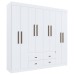 Guarda-Roupa Casal Dallas 8 Portas 4 Gavetas Branco - Panorama Móveis