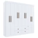 Guarda-Roupa Casal Dallas 8 Portas 4 Gavetas Branco - Panorama Móveis