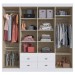 Guarda-Roupa Casal Dallas 8 Portas 4 Gavetas Branco - Panorama Móveis