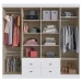 Guarda-Roupa Casal Dallas 8 Portas 4 Gavetas Branco - Panorama Móveis