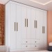 Guarda-Roupa Casal Dallas 8 Portas 4 Gavetas Branco - Panorama Móveis