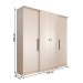Guarda-Roupa Casal Kansas 4 Portas 2 Gavetas Branco - Panorama Móveis