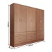 Guarda-Roupa Casal Madri 6 Portas 9 Gavetas Cinamomo - Panorama Móveis
