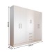 Guarda-Roupa Casal Vigo 6 Portas 3 Gavetas Branco - Panorama Móveis