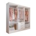 Guarda-Roupa Casal Vigo 6 Portas 3 Gavetas Branco - Panorama Móveis