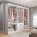 Guarda-Roupa Casal Vigo 6 Portas 3 Gavetas Branco - Panorama Móveis