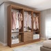 Guarda-Roupa Casal Vigo 6 Portas 3 Gavetas Cinamomo - Panorama Móveis