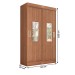 Guarda-Roupa Solteiro Cordoba 2 Portas com Espelho Cinamomo - Panorama Móveis