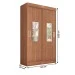 Guarda-Roupa Solteiro Cordoba 2 Portas com Espelho Cinamomo - Panorama Móveis