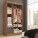 Guarda-Roupa Solteiro Cordoba 2 Portas com Espelho Cinamomo - Panorama Móveis