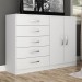 Cômoda Florença 2 Portas 5 Gavetas Branco - Panorama Móveis