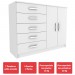Cômoda Florença 2 Portas 5 Gavetas Branco - Panorama Móveis