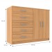 Cômoda Tulum 2 Portas 5 Gavetas Cinamomo - Panorama Móveis