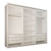 Guarda-Roupa Casal Medelín 3 Portas 6 Gavetas 100% Mdf Branco - Panorama Móveis