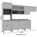 Cozinha Completa Filadélfia 7 Portas 4 Gavetas Branco - Panorama Móveis