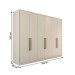 Guarda-Roupa Casal Guarujá 6 Portas 6 Gavetas 100% Mdf Off White - Panorama Móveis