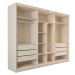 Guarda-Roupa Casal Guarujá 6 Portas 6 Gavetas 100% Mdf Off White - Panorama Móveis